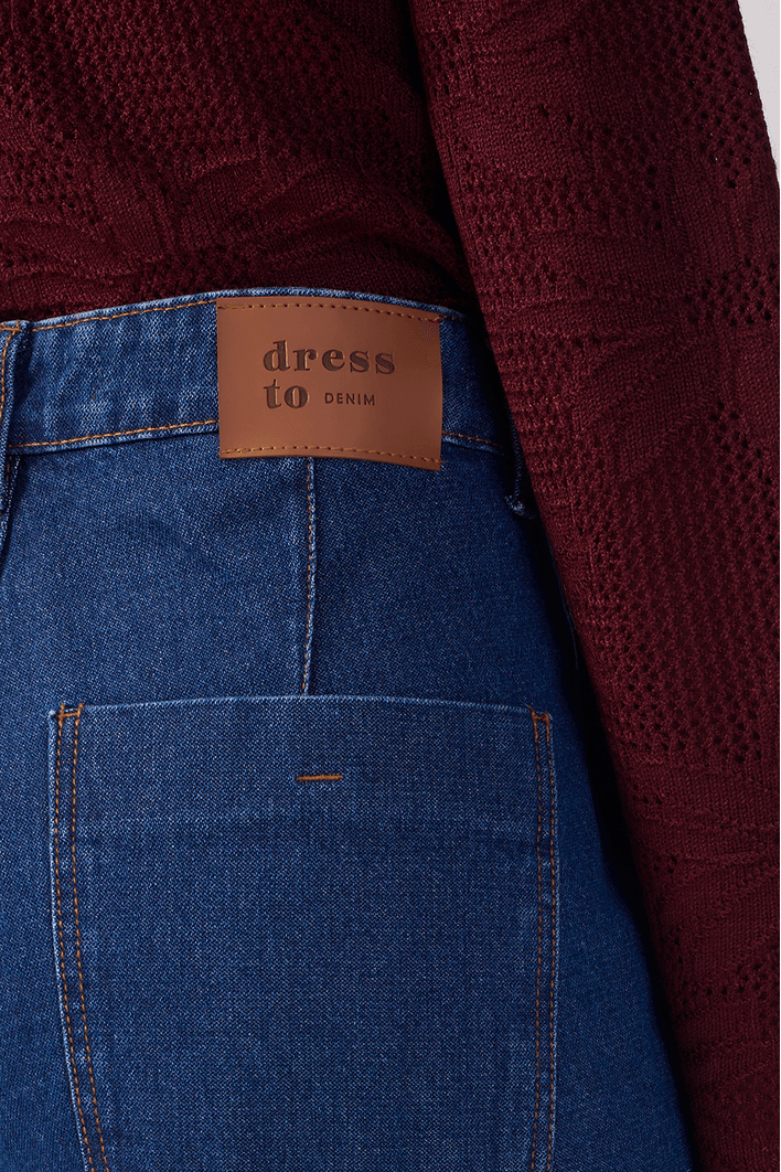 Calça Jeans Reta Dark Twill