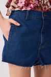 Short Jeans Boyfriend Dark Twill