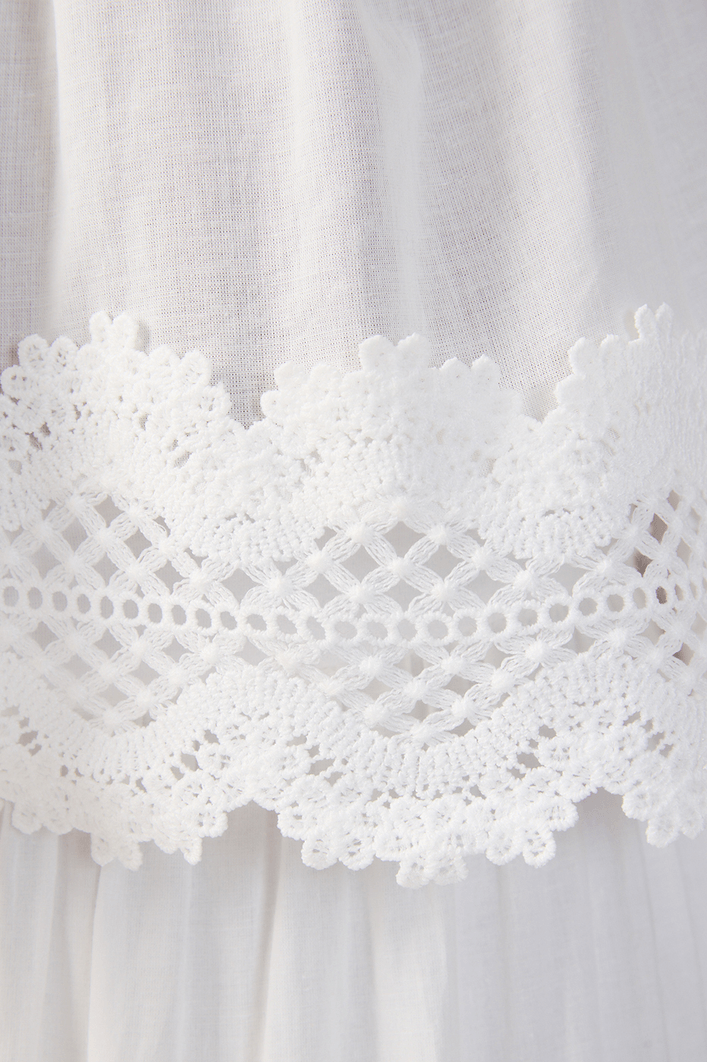 Blusa Algodão Com Renda