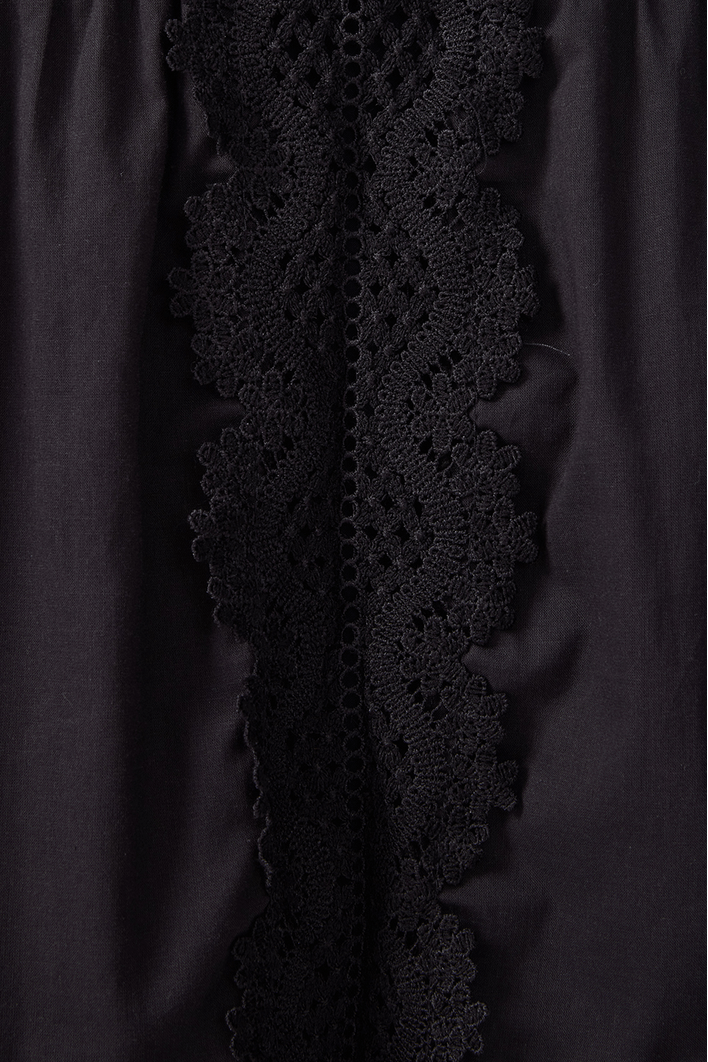 Saia Longa Algodão Com  Renda