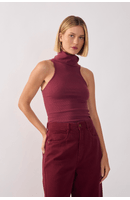 Blusa Canelada Gola Alta