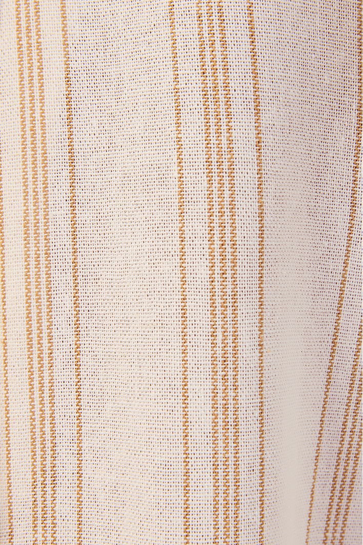 Calça Linho Listrado Cadarço Cós