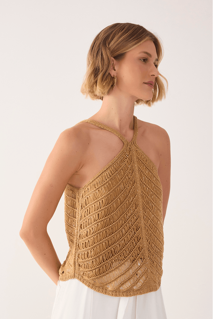 Blusa Tricot Resort Lurex