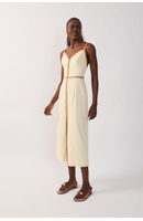 Vestido Cropped Linho Viés
