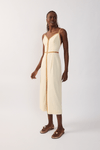 Vestido Cropped Linho Viés