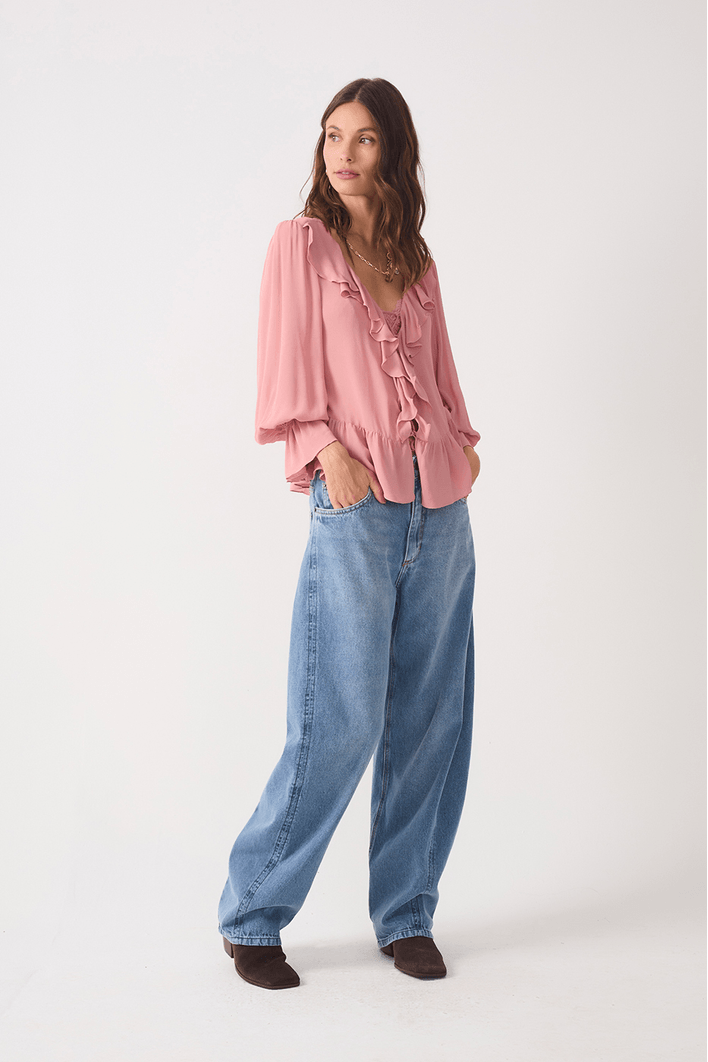 Calça Jeans Barrel Marcada