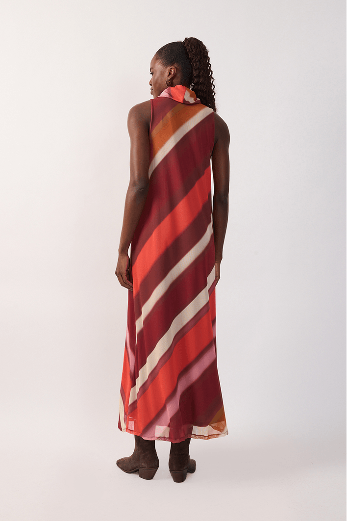 Vestido Tule Estampa Lumini