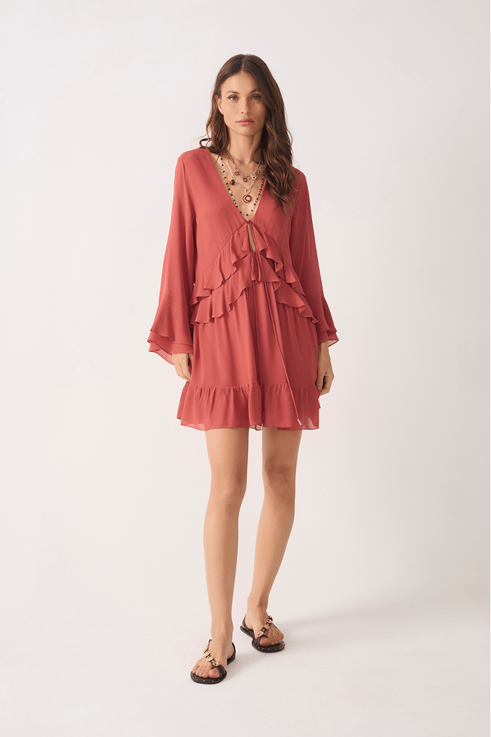 Vestido Curto Ggt Babados