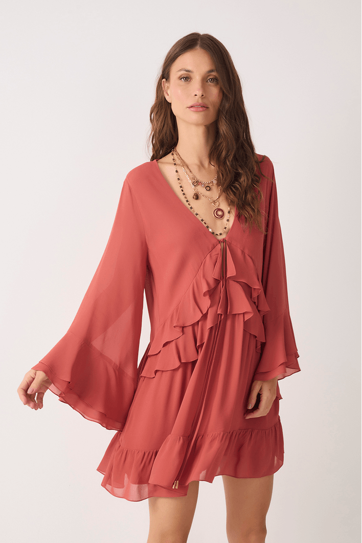 Vestido Curto Ggt Babados