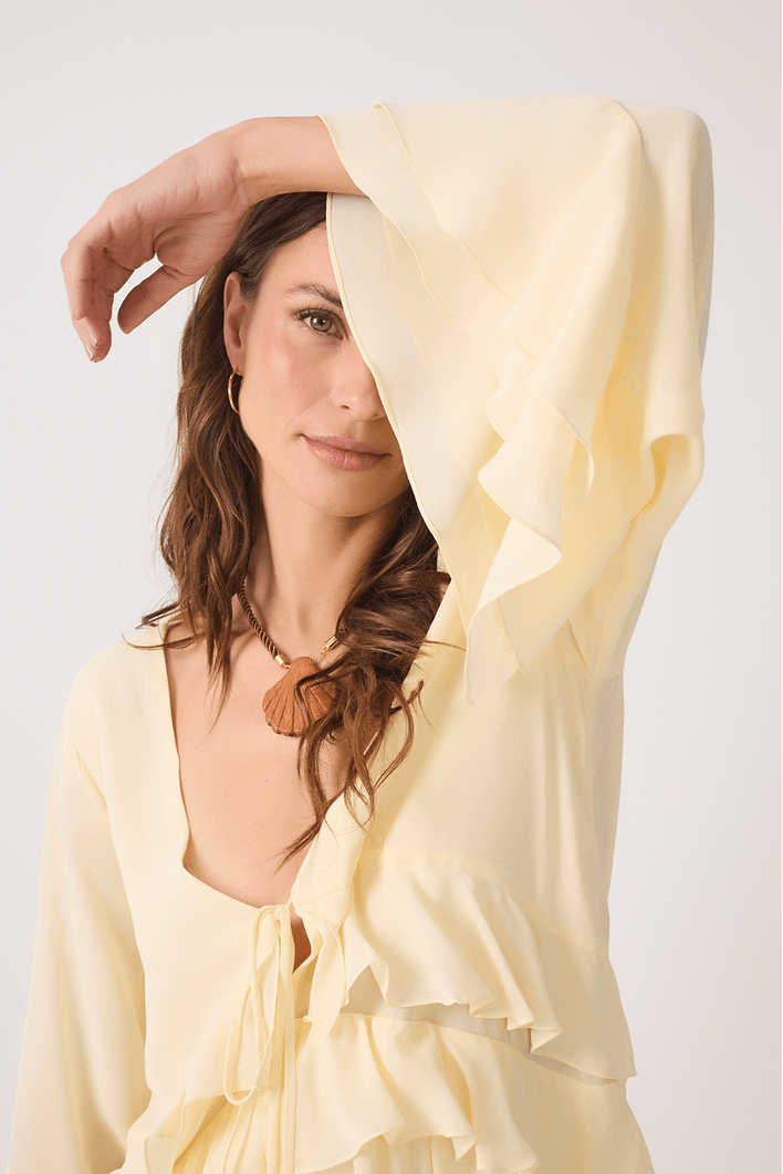 Vestido Curto Ggt Babados