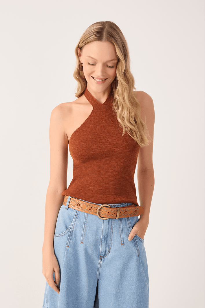 Blusa Tricot Detalhe Nó