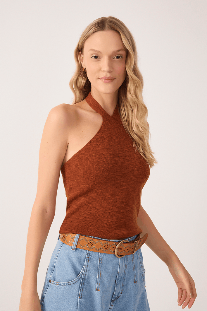 Blusa Tricot Detalhe Nó