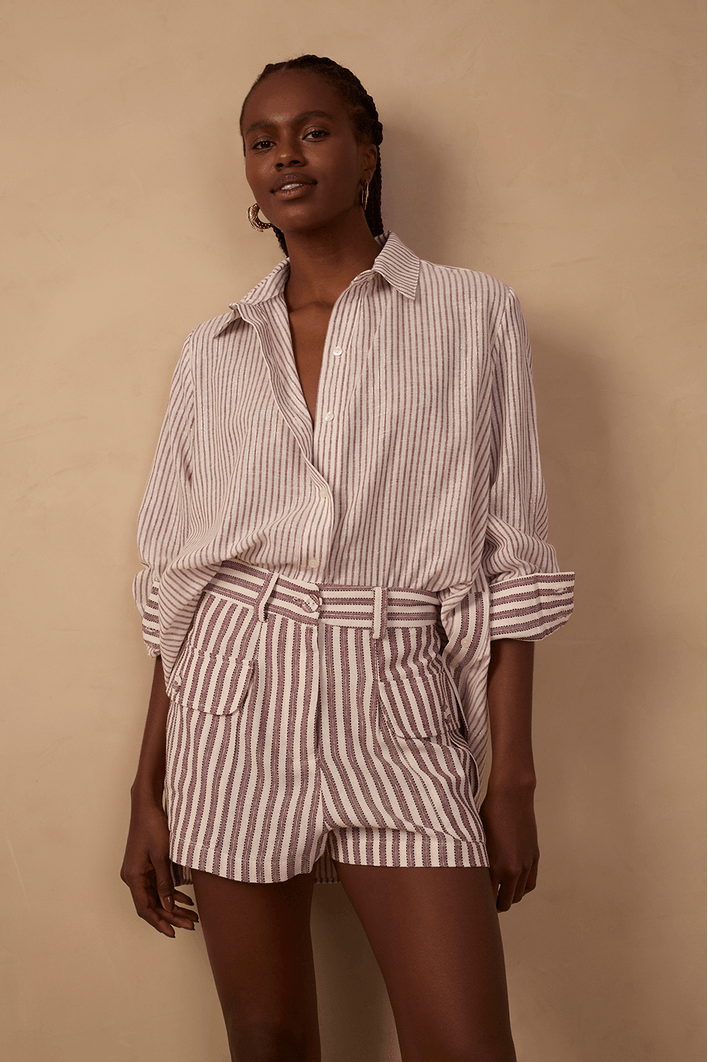 Short Linho Listrado