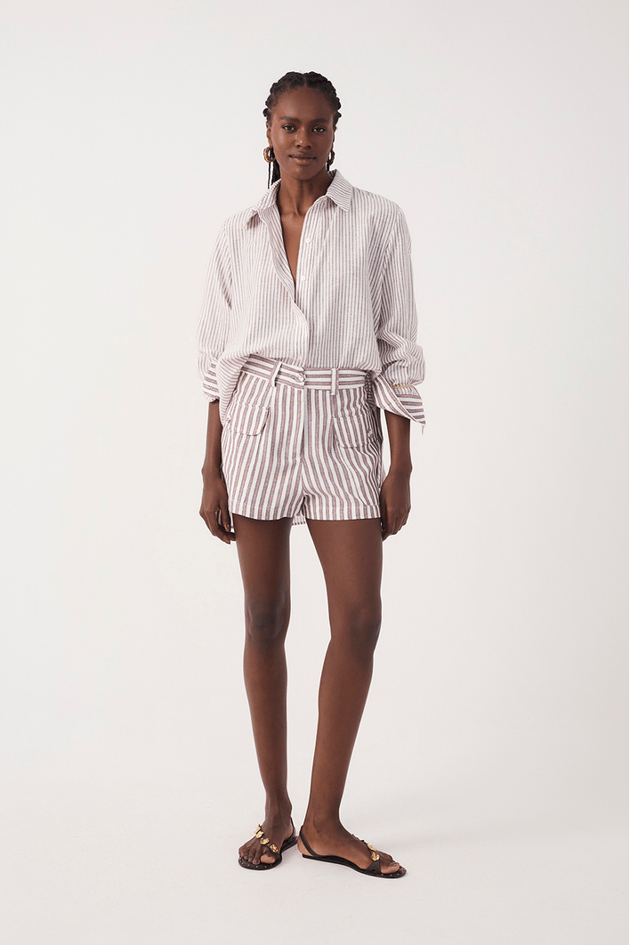 Short Linho Listrado