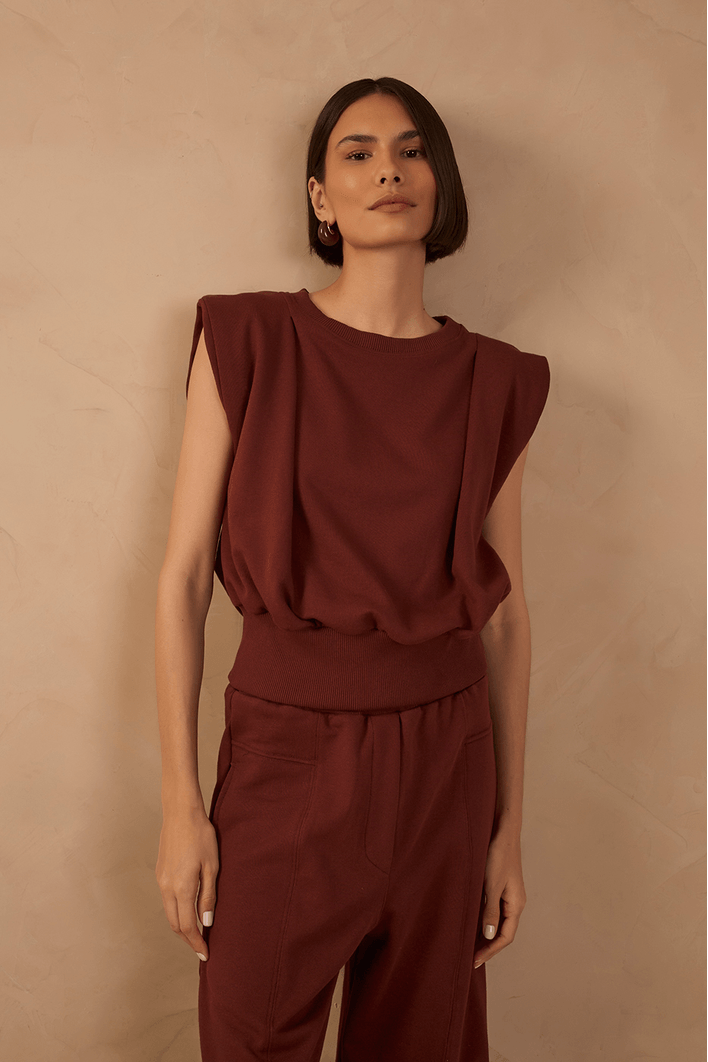 Blusa Moletom Com Prega