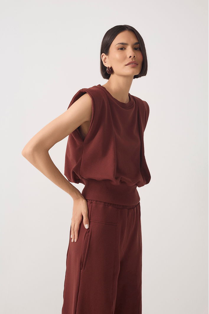 Blusa Moletom Com Prega