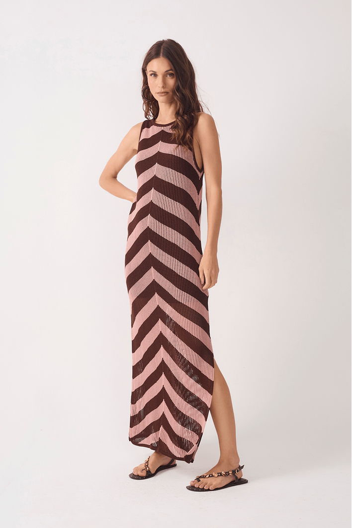 Vestido Tricot Listrado