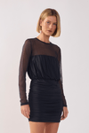 Vestido Curto Jersey Franzido