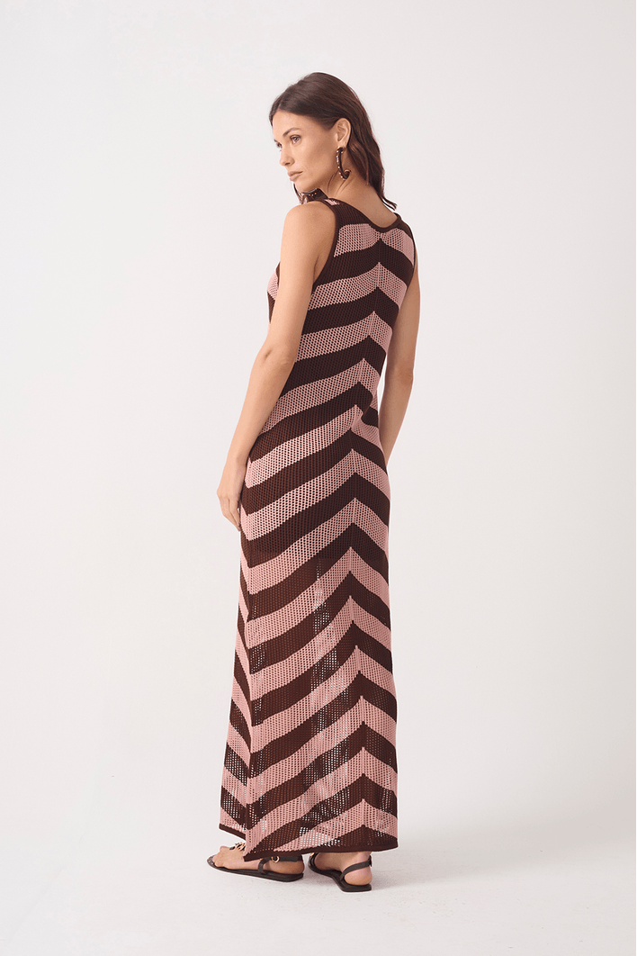 Vestido Tricot Listrado