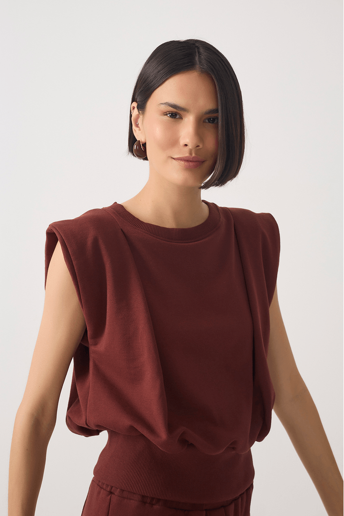 Blusa Moletom Com Prega