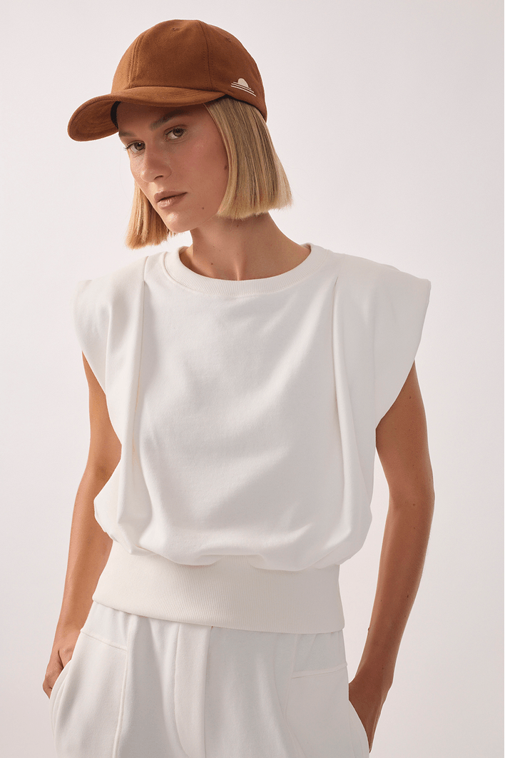 Blusa Moletom Com Prega