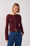 Casaqueto Tricot Jacquard Floral
