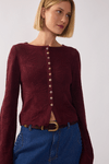 Casaqueto Tricot Jacquard Floral