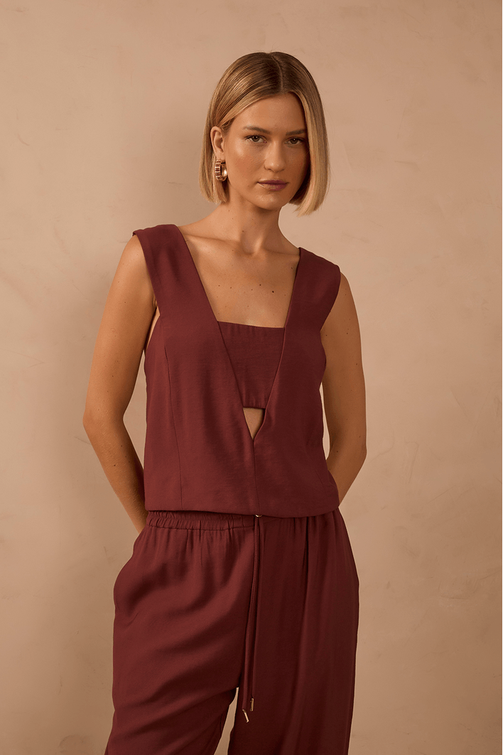 Blusa Quadradinha Top Recortado