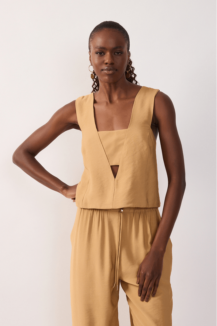 Blusa Quadradinha Top Recortado