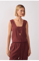 Blusa Quadradinha Top Recortado
