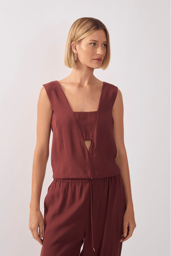 Blusa Quadradinha Top Recortado