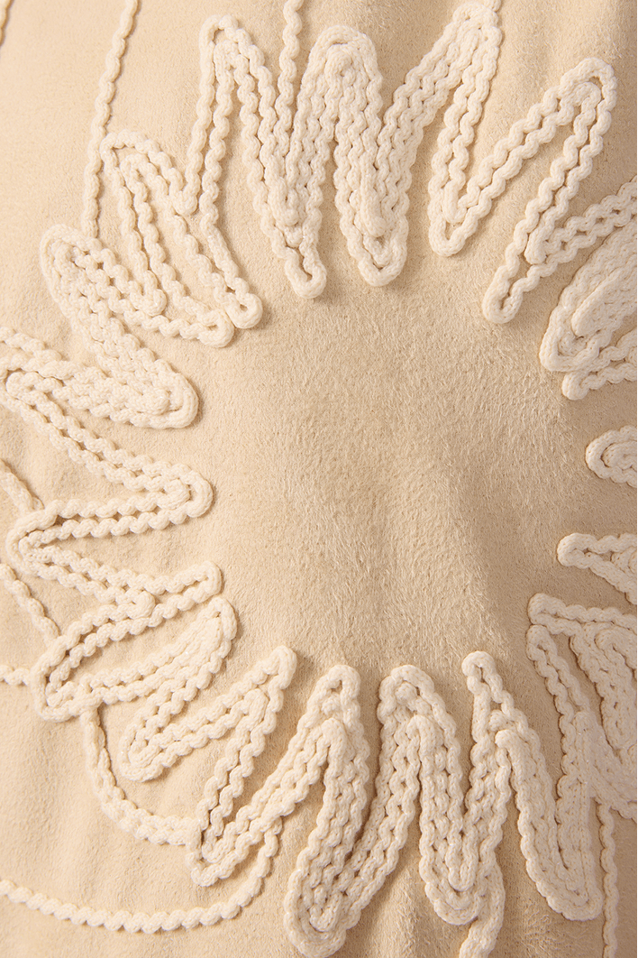 Colete Malha Suede Com Bordado