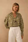 Camisa Tricoline Est Trama Verde