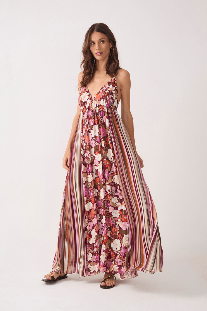 Vestido Longo Lurex Jasmin Solar Mix