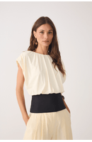 Blusa Malha Com Tecido