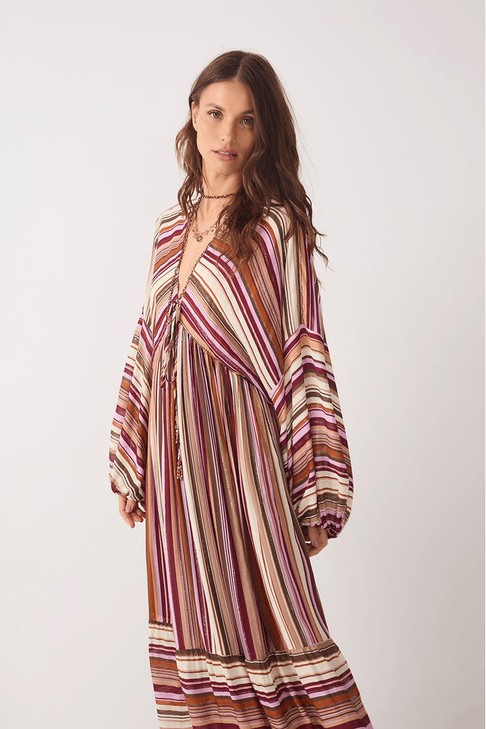 Vestido Cropped Lurex Est Listra Aurora