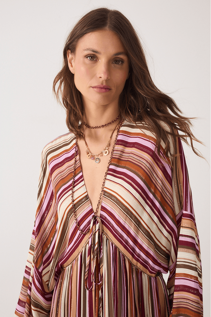 Vestido Cropped Lurex Est Listra Aurora