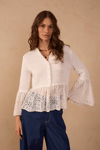 Casaqueto Tricot Detalhe Renda