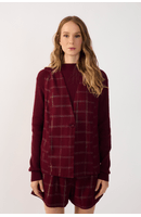 Colete Linho Xadrez Lurex