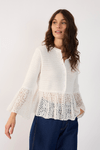 Casaqueto Tricot Detalhe Renda