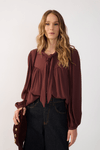 Blusa Crepe Pregas Pala Frente