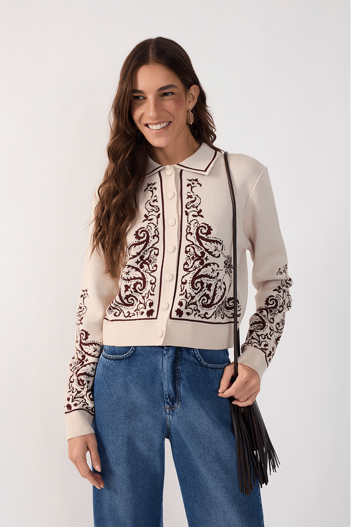 Casaco Tricot Lenço
