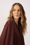 Blusa Crepe Pregas Pala Frente