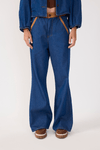 Calça Jeans Bicolor Vintage
