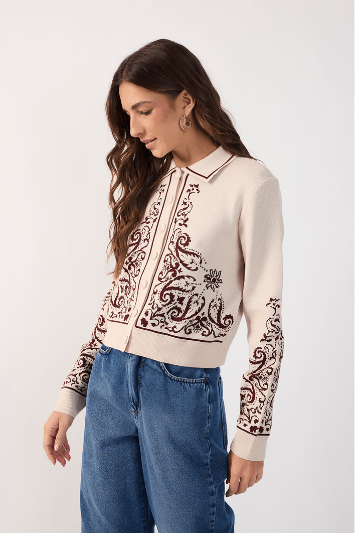 Casaco Tricot Lenço