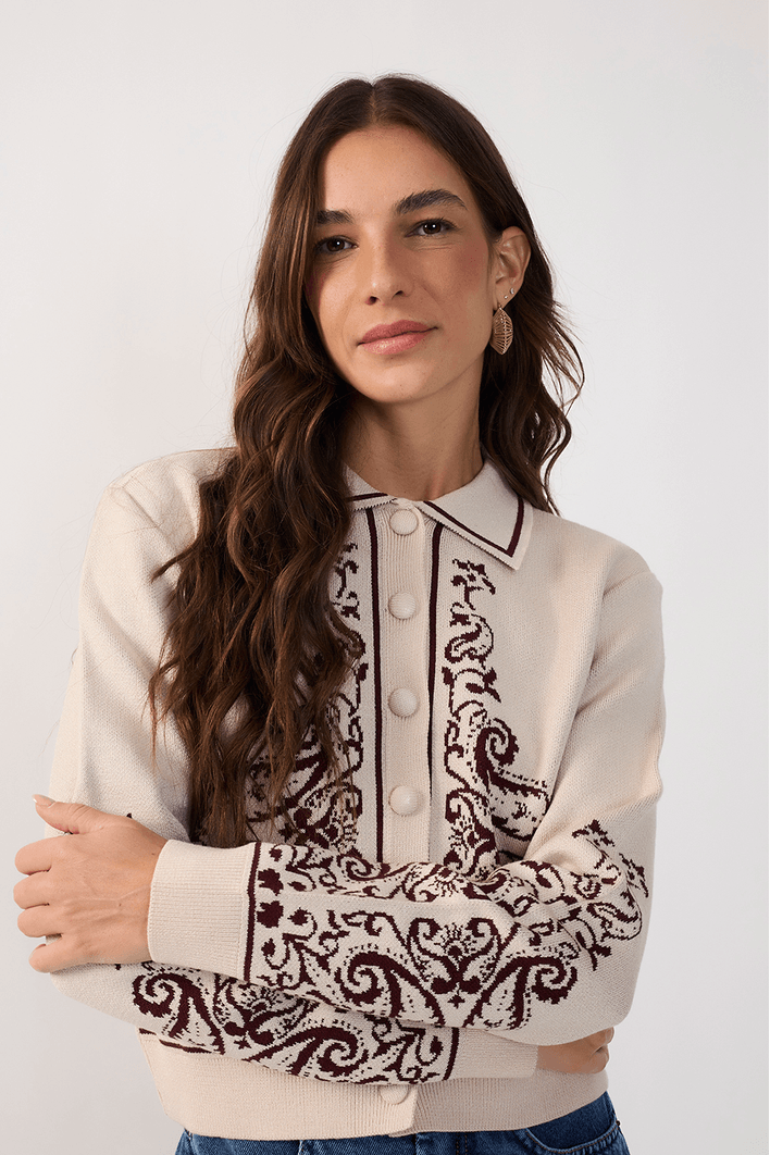 Casaco Tricot Lenço