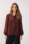 Blusa Crepe Pregas Pala Frente