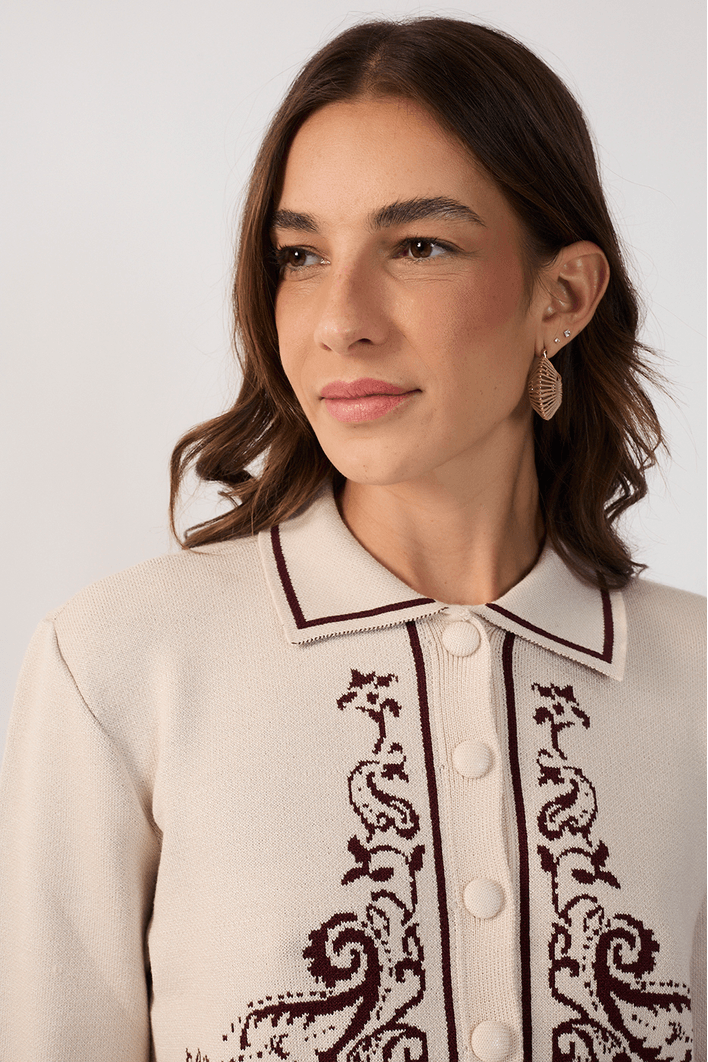 Casaco Tricot Lenço