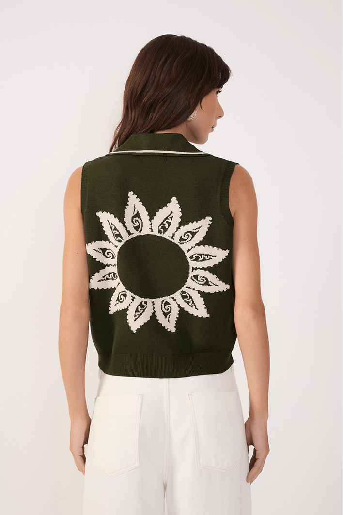 Colete Tricot Lenço