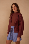 Blusa Gola Alta Malha Crepe